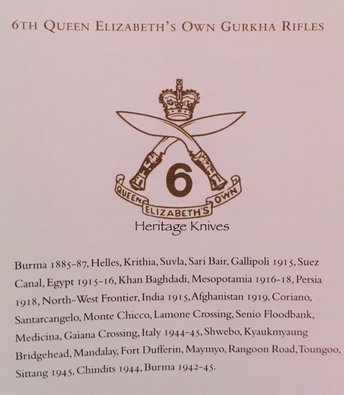 6th queen elisabeth´s own gurkha rifles, cuttack legion, assam light infantry, rungpoor, bengal, royal, military history, gurkha rifles, regiment, heritage knives, battle honour, titles, badge, insignia, origin, date, colonial, issue, reproduction, soldier, military history, kukri, khukuri, khukri, knife, dagger, sword, weapon traditional, british army, indian armed forces, nepal, gorkha, goorkhas, goorkas, gorkhali, gurkhas, singapore police force, india, ww1, ww2, world war, 1, 2, 3, 4, 5, 6, 7, 8, 9, 10, 11 GR,  shop, battalion, company, war, battle, kilatools.com, house, hand forged in fire, knife maker, manufacturer, producer, regimental centre HQ, antique, antiques, sari bair, gallipoli, suez, helles, north west frontier, burma, chindits, sittang, persia, italy, maymyo, nepalese.