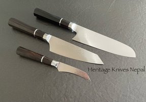 chef knife, 67 layer damascus, kitchen knife, nepal, kathmandu, damascus steel, heritage knives.  