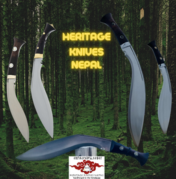 Heritage Knives Nepal honoring Gurkha heritage by the great blades we make Kukri, Khukuri, Hunting, Bushcraft, Chef knife.