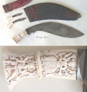 durga grips, gods and handle kukri, World war 1 WW 2 gurkha military khukuri. The Kukri by John Powell knife research book Heritage Knives Nepal Khukuri history and heritage. Article, Image, photo, articles, book, research, antiques, reproduction, gurkha rifles, gorkha regiment, british army, indian military, nepal army, world war 1, 2. WW1, WW2, JP. kilatools. 19th and 20th century issue, traditional kothimora. Bushcraft, utility, camping, manufacturer, producer, retail, seller, export of high quality blades genuine authentic gurkha knife, antique viking himalayas hillmen warrior soldier, hanshee, budhume, bhojpure, sirupate, style, design, pattern, kami, black smith.