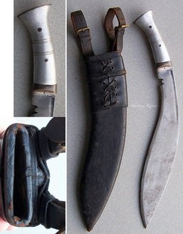 M43, M 43, aluminum handle. WW2 gurkha military khukuri. The Kukri by John Powell knife research book Heritage Knives Nepal Khukuri history and heritage. Article, Image, photo, articles, book, research, antiques, reproduction, gurkha rifles, gorkha regiment, british army, indian military, nepal army, world war 1, 2. WW1, WW2, JP. kilatools. 19th and 20th century issue, traditional kothimora. Bushcraft, utility, camping, manufacturer, producer, retail, seller, export of high quality blades genuine authentic gurkha knife, antique viking himalayas hillmen warrior soldier, hanshee, budhume, bhojpure, sirupate, style, design, pattern, kami, black smith.