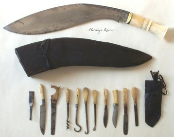 trousse. The Kukri by John Powell knife research book Heritage Knives Nepal Khukuri history and heritage. Article, Image, photo, articles, book, research, antiques, reproduction, gurkha rifles, gorkha regiment, british army, indian military, nepal army, world war 1, 2. WW1, WW2, JP. kilatools. 19th and 20th century issue, traditional kothimora. Bushcraft, utility, camping, manufacturer, producer, retail, seller, export of high quality blades genuine authentic gurkha knife, antique viking himalayas hillmen warrior soldier, hanshee, budhume, bhojpure, sirupate, style, design, pattern, kami, black smith. 